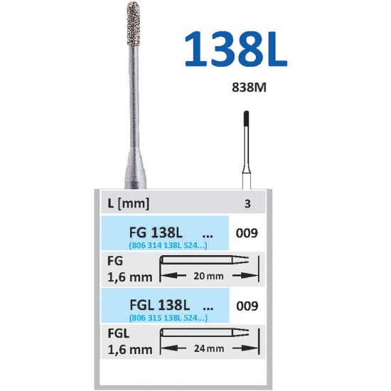Diamond burs -138L