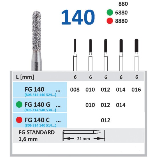 Diamond burs -140
