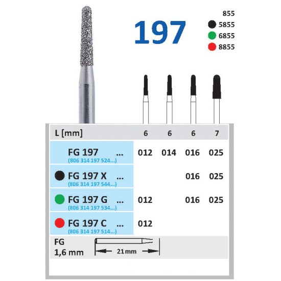 Diamond burs -197