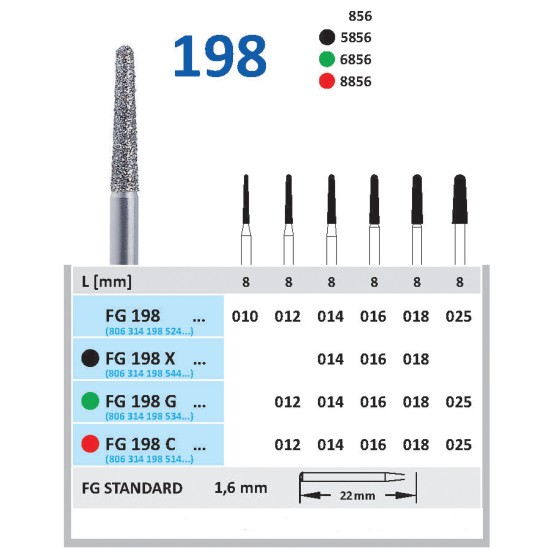 Diamond burs -198
