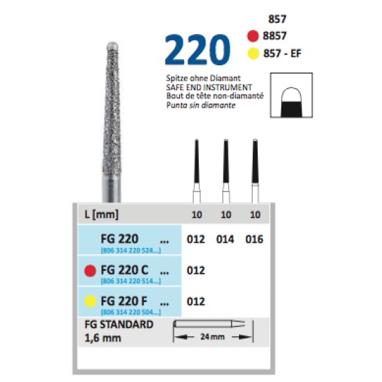 Diamond burs -220