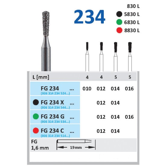 Diamond burs -234