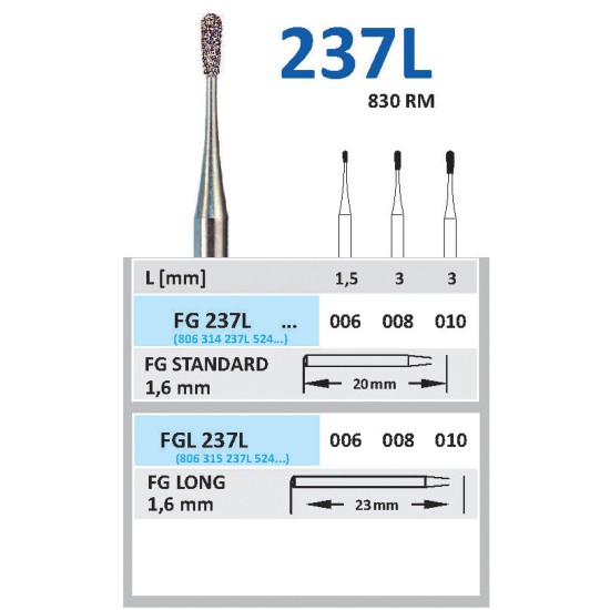 Diamond burs -237L