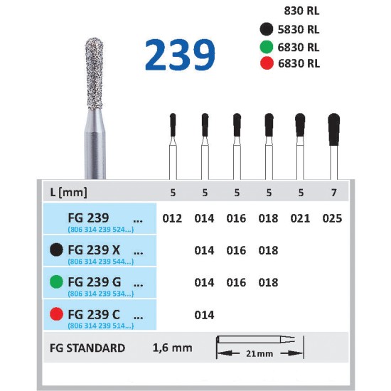 Diamond burs -239