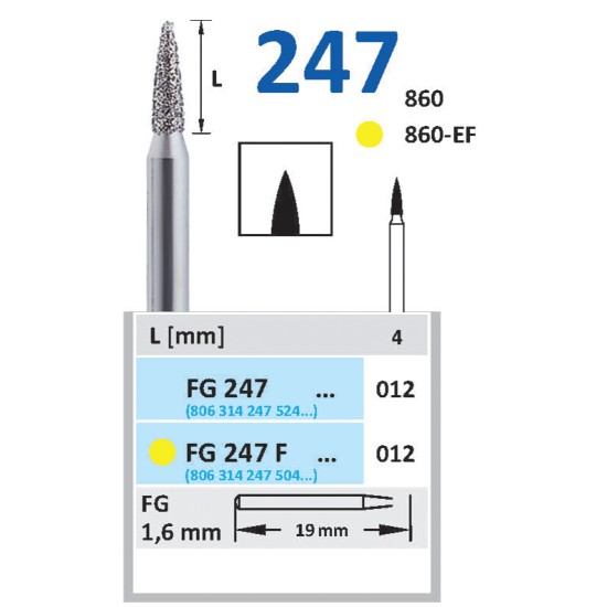 Diamond burs -247 Diamond burs -247