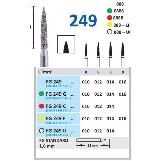 Diamond burs -249